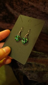 Image 4 of Dead Good Elytra Beetle wing earrings 