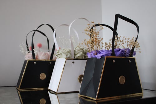 Image of Preserved Rose Purse Arrangement