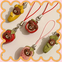 Image 1 of Fruit Rilakkuma Strap