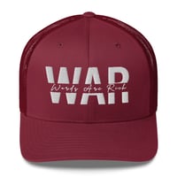 Image 3 of Words Are Rich (W.A.R) Signature Hat – (White Stitch)