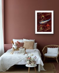 Image 4 of Skiing Sardine Print