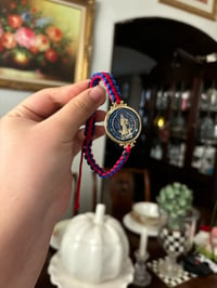 Image 2 of Pulsera de la Medalla de San Benito (rojo/azul) 