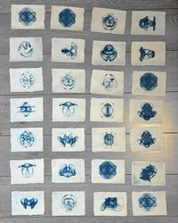 Image 1 of laser cyanotype postcard
