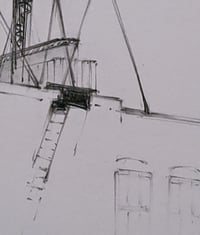 Image 2 of Graphite Water Tower Drawing 04025