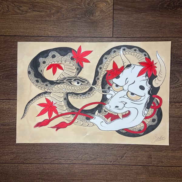 Image of Original hannya - snake by Spillo