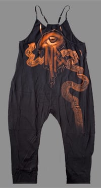 Image 2 of “PUNKY” CUSTOM BLEACH PAINTED OVERSIZED ROMPER MEDIUM