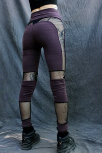 Image 5 of RAYA Leggings,  purple fleece
