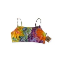 Image 1 of XXL (44) Cotton-Blend Strappy Bralette in Euphoria Ice Dye