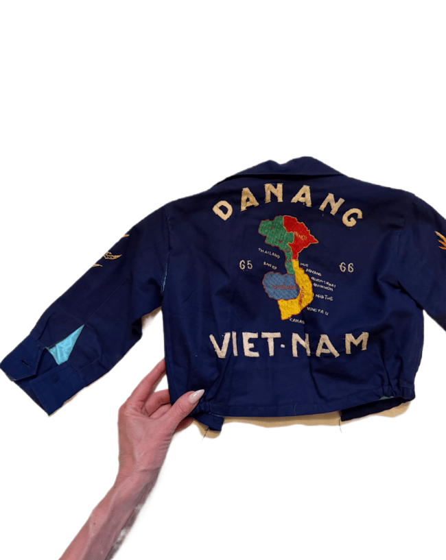 vintage children's authentic Japanese Sukajan jacket with hand embroidery 
