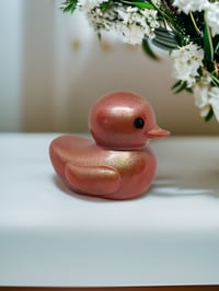 Image 2 of Set of 3 Resin Art OlllllO Ducks Ceramic Coated with Ducking Cards 'The Kelpie'