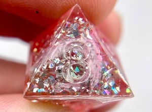 Image of Pink and Holo dice set (finished upon order) 