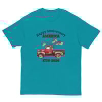 Image 4 of Unisex classic tee, Happy 250th Anniversary America 1776–2026  Patriotic Vintage Truck Tee Shirt