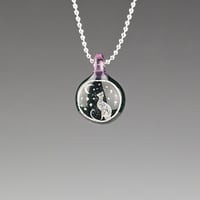 Image 1 of Mini Silver Dichro: Leprechaun Amethyst