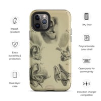 Image 5 of Vintage Book Page Anatomical Illustration Human Ear Tough Case for iPhone®