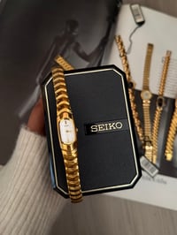 Image 1 of RARE Vintage SEIKO 18K Gold Plated Unique Strap