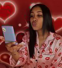 Image 3 of Light Blue LED Travel Mirror