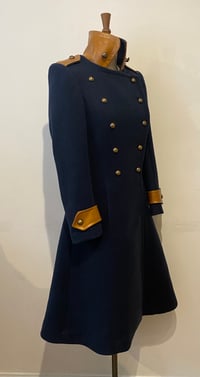 Image 3 of Cashmere and leather military coat