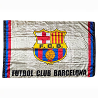 Image 1 of Early 2000s Fc Barcelona Large Flag 155 x 94cm 