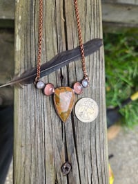 Image 2 of Electroformed Rainforest Jasper necklace 01