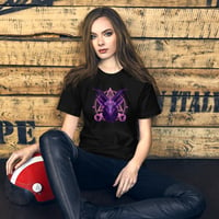 Image 4 of Purple and Pink Goat Baphomet Unisex t-shirt