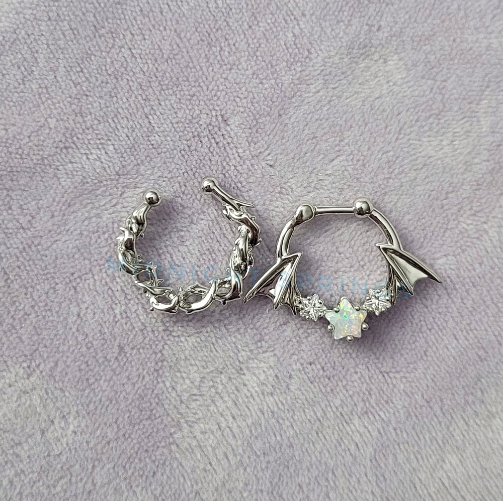 Image of [PREORDER] Thorns Septum Rings - 16G and Faux