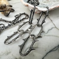 Image 1 of Huge Sterling Thorn Earrings
