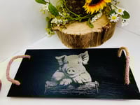 Image 2 of  Rope Handle Rectangular Cheese/Grazeboard