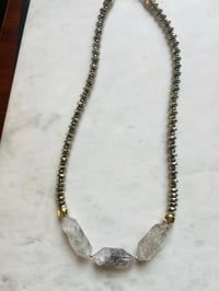 Image 2 of *new* TRIPLE T + PYRITE necklace