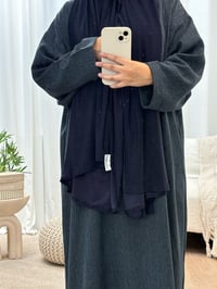 Image 2 of navy jersey hijāb