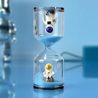 Image 1 of Astronaut Hourglass Sand Timer , 10/20/30/40/60 Minute Hour Glass Sand Timer, Home Decor Ornament, S
