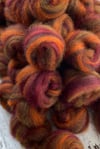 4 oz. • Pumpkin Spice roving: on Romney & Romney Hogget from Iron Water Ranch