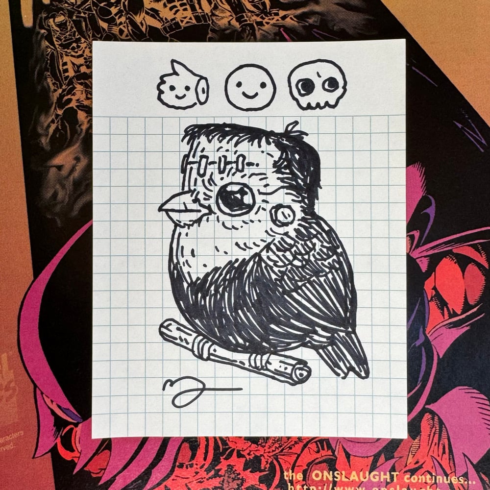Image of Fat Bird Sharpie Sketch #251