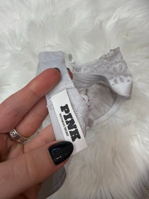Image of PINK Victoria’s Secret Grey Lace Bra - 34B