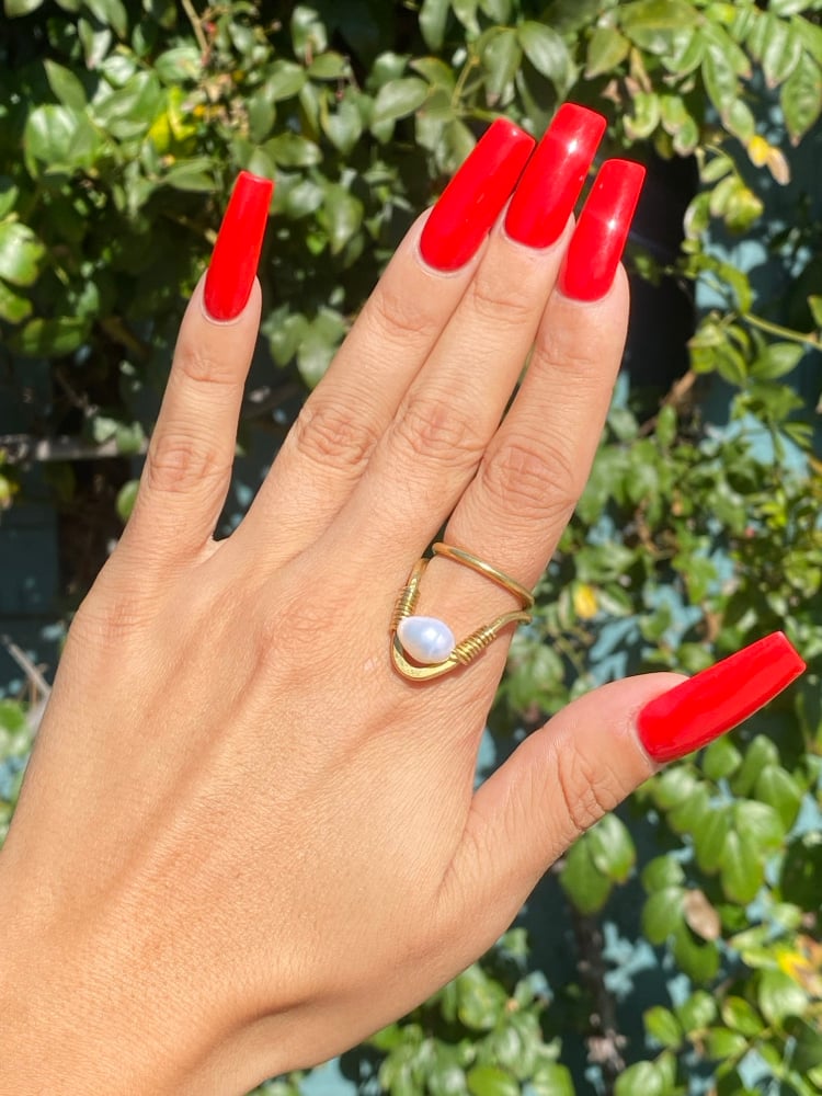 Image of Fresh Water Pearl “V” Ring