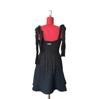 Image 4 of Artisanal Cable-Knit Mini Dress – One of a Kind