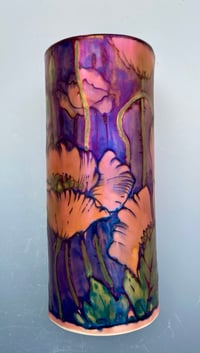 Image 1 of “Welsh Poppy” satin reduction lustre bowl