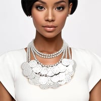 SILVER COIN NECKLACE SET