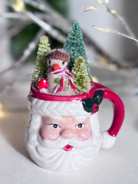 Image 1 of Tiny Santa Mug Winter Scene 1 