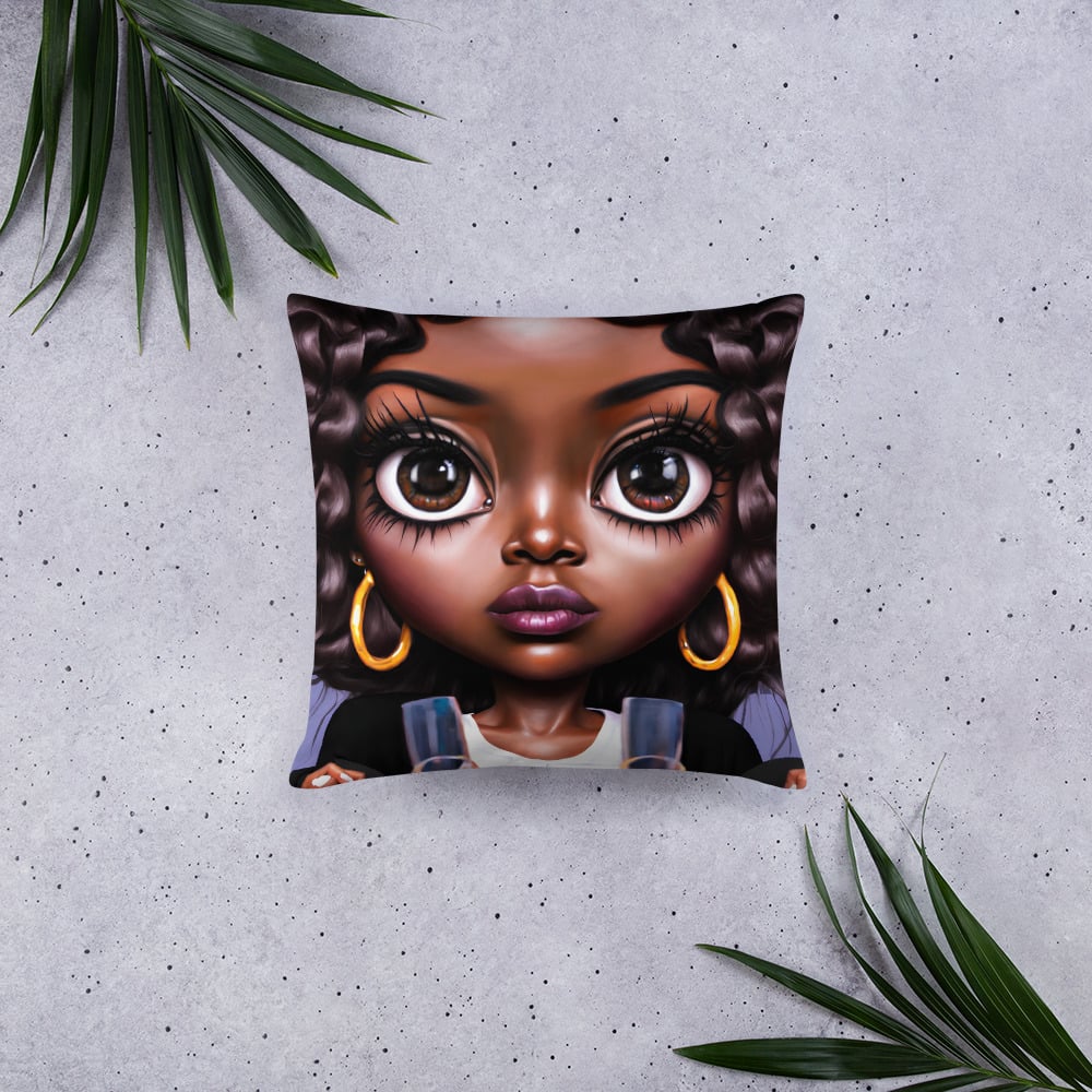 Image of Big Brown Eyes - Basic Pillow
