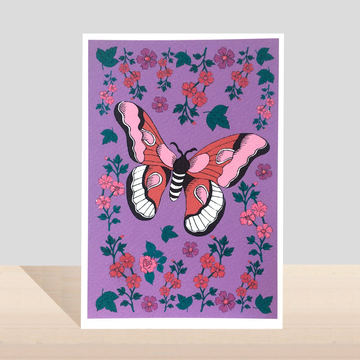 Moth Flora and Fauna Card