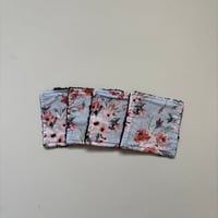 Image 4 of Blue Floral Reusable Makeup Remover Pads (Pack of 4) – Eco Friendly Washable Face Wipes