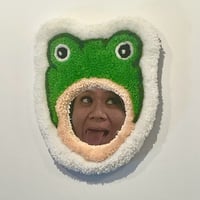 Image 2 of Cute Frog Head Tufted Wall Mirror