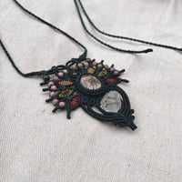 Image 3 of Macrame necklace with rhodonite