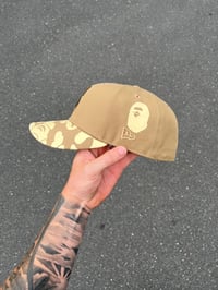 Image 2 of  SAND DUNE TRI TONE TAN SEATTLE MARINERS CUSTOM FITTED CAP