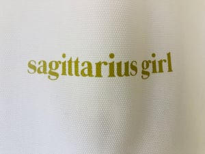 Image of sagittarius girl ecru bag with ochre