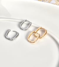 Image 2 of Tiny Crystal Huggie Earrings