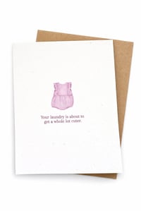 Cuter Laundry Girl Greeting Card