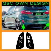 Image 2 of X2 Mk8 Ford Fiesta Rear Reflector overlay stickers 