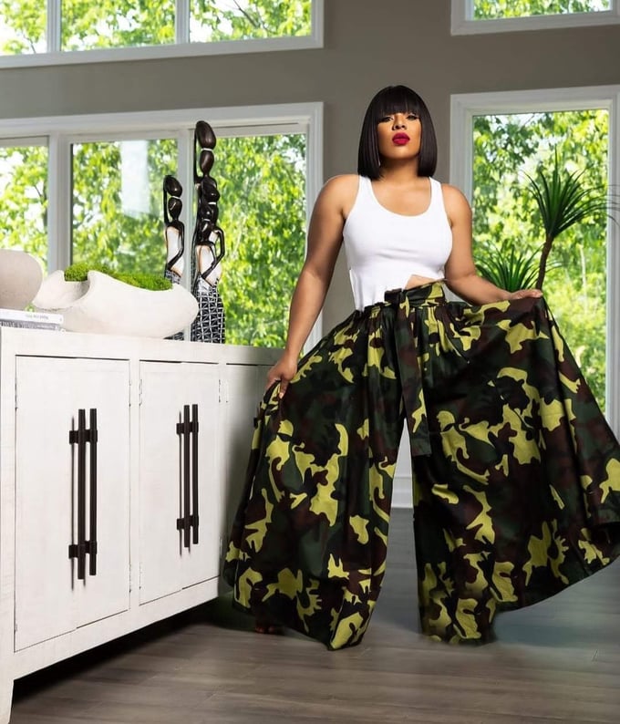 Image of Camo palazzo pants 