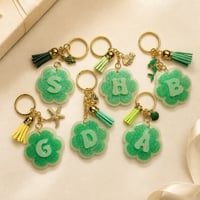 Image 1 of Shimmering Shoreline Letter Keychain